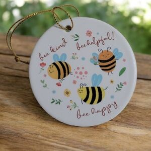 Bee-Themed Hanging Ceramic Decoration  NWT